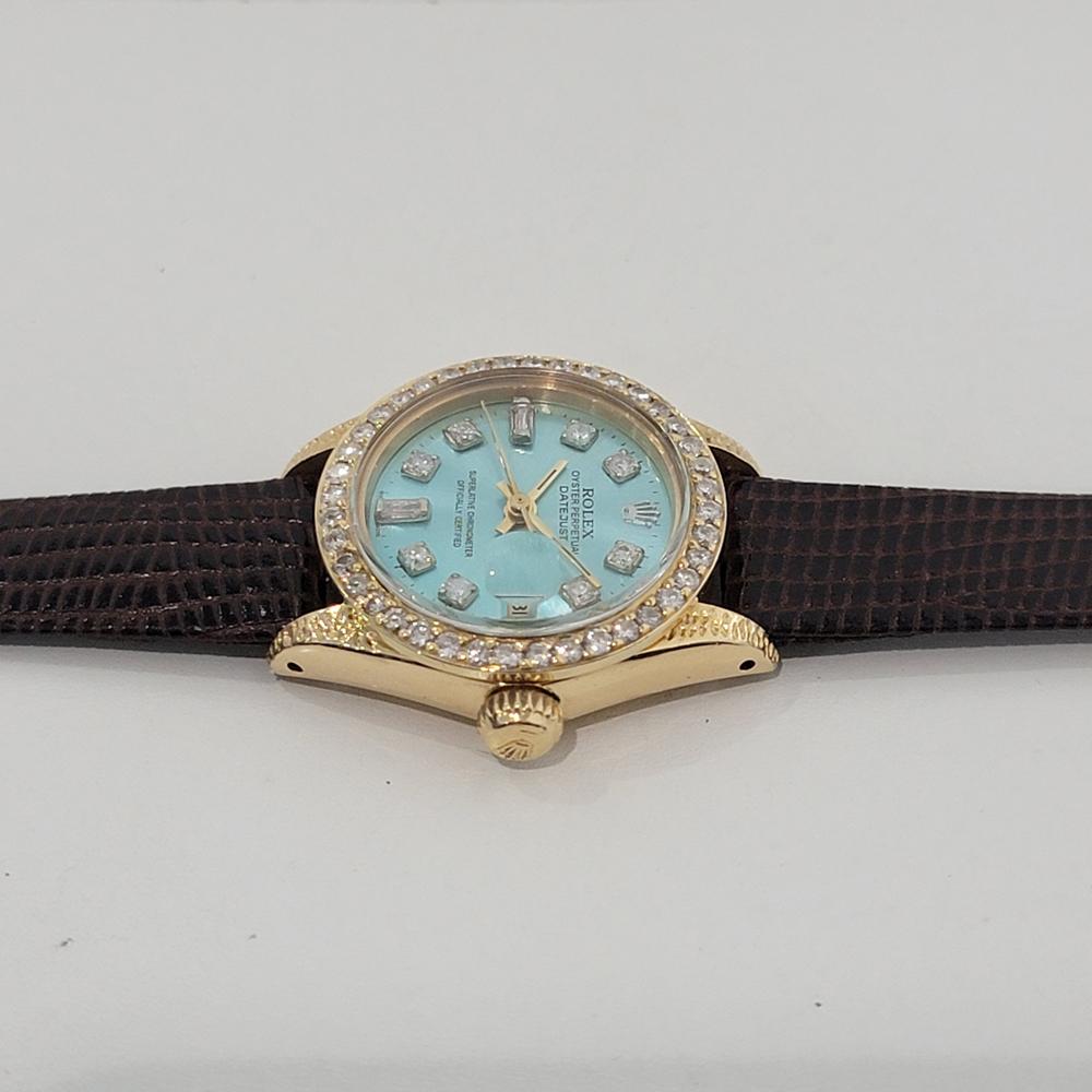 Rolex Lady Datejust Ref 6917 18k Gold Diamond Set Automatic 1980s Luxury NA134B For Sale 1