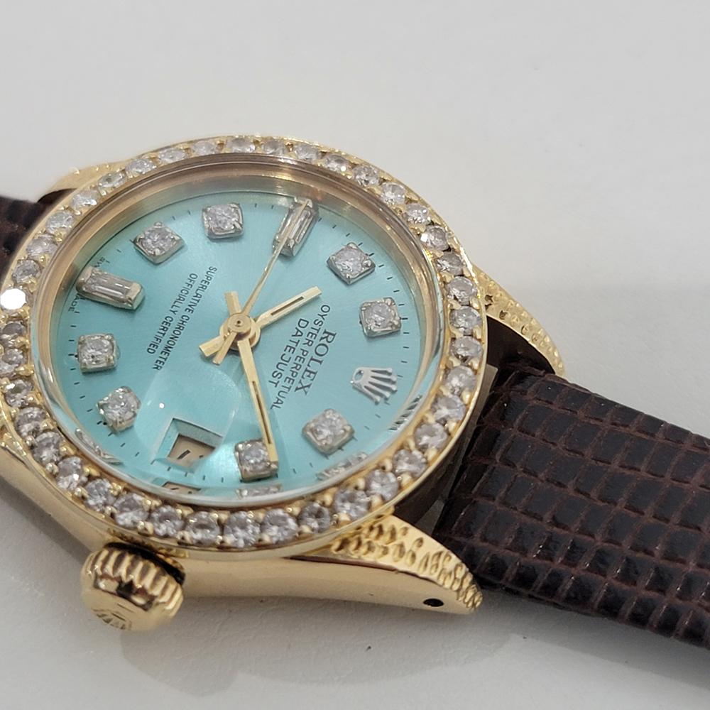 Rolex Lady Datejust Ref 6917 18k Gold Diamond Set Automatic 1980s Luxury NA134B For Sale 2