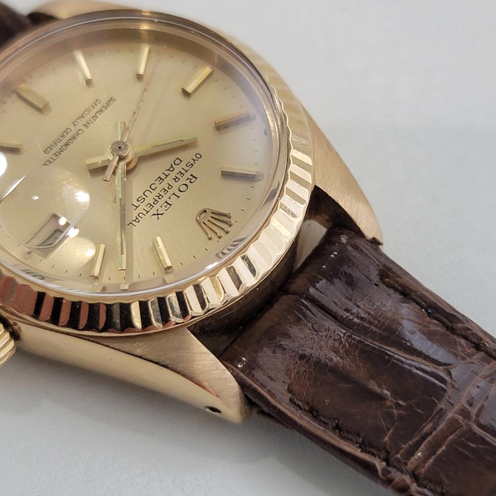 Rolex Lady Datejust Ref 6917 18k Gold Diamond Set Automatic 1980s Luxury NA134B For Sale 2