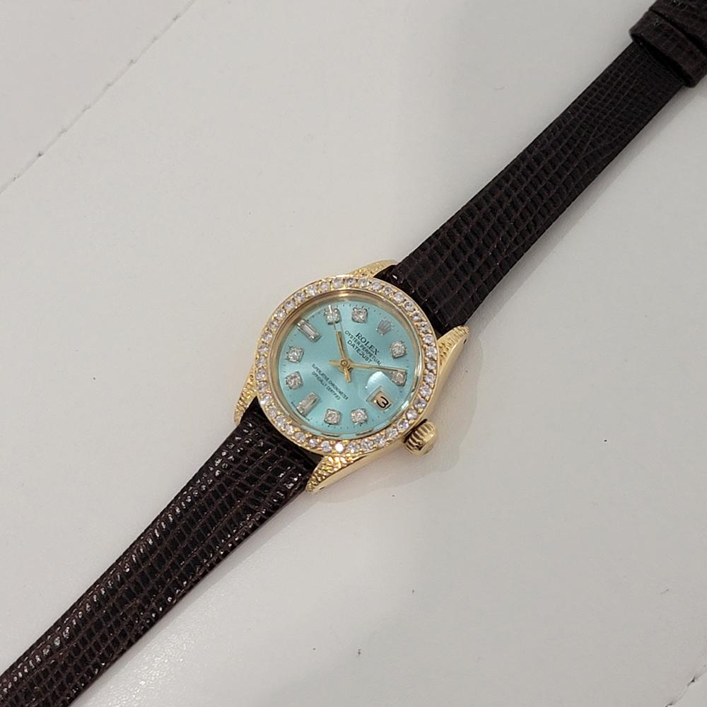 Rolex Lady Datejust Ref 6917 18k Gold Diamond Set Automatic 1980s Luxury NA134B For Sale 3