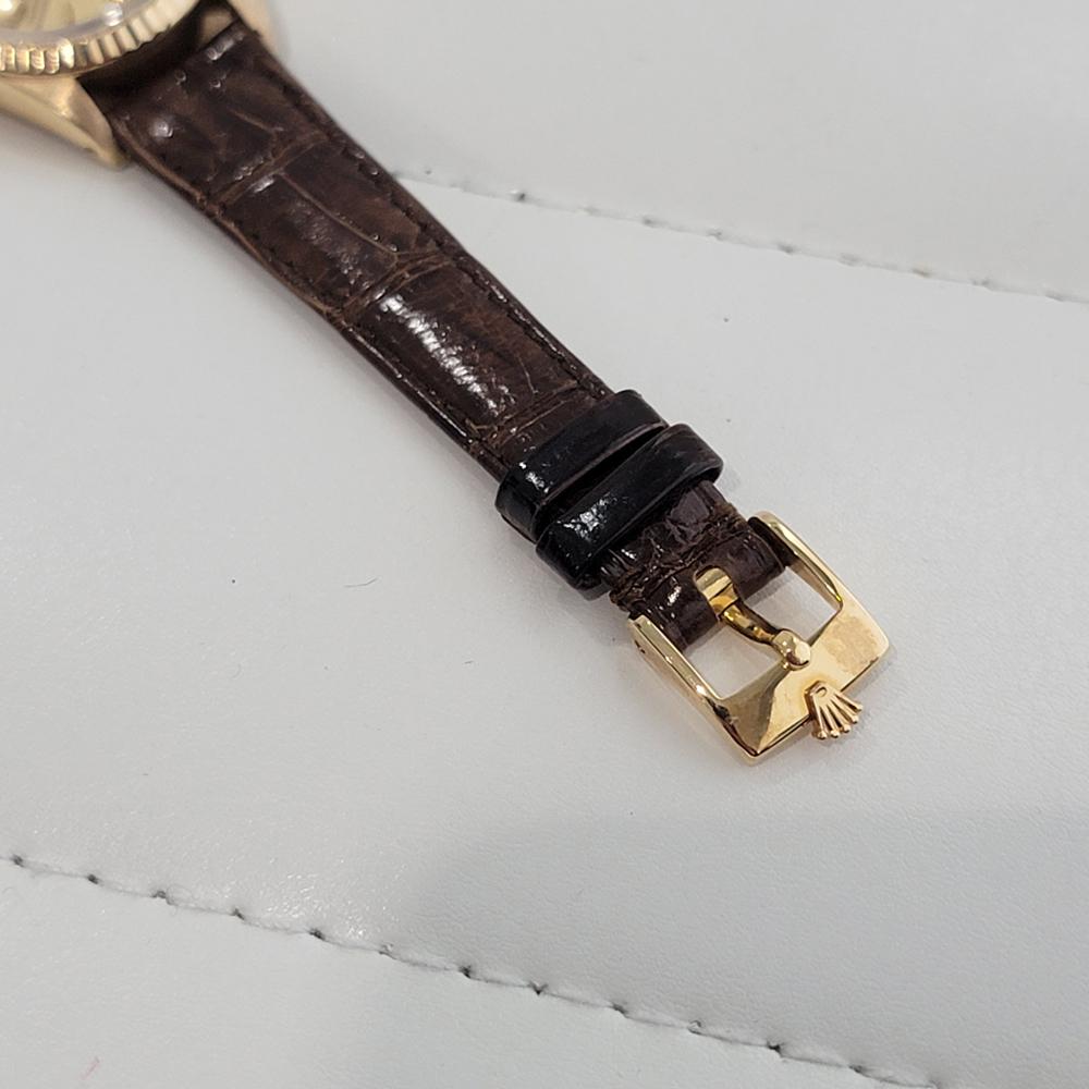 Rolex Lady Datejust Ref 6917 18k Gold Diamond Set Automatic 1980s Luxury NA134B For Sale 4