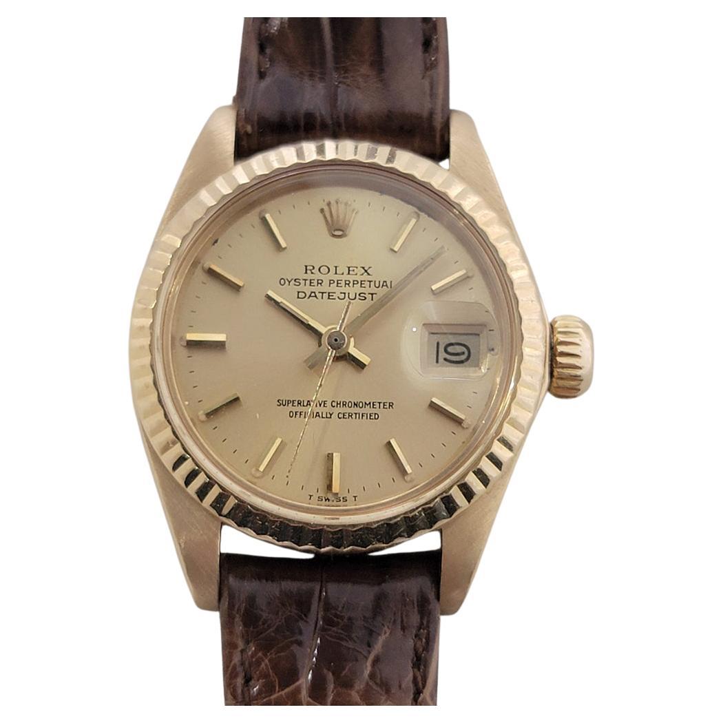 Rolex Lady Datejust Ref 6917 Oro 18k con diamanti incastonati Automatico Anni '80 Lusso NA134B