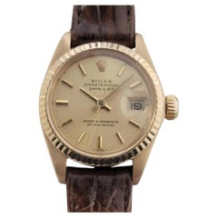 Rolex Lady Datejust Ref 6917 18k Gold Diamond Set Automatic 1980s Luxury NA134B
