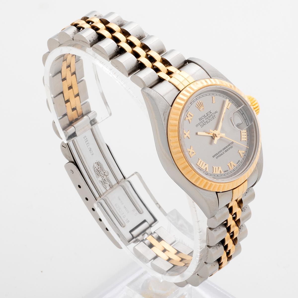 Women's Rolex Lady Datejust Wristwatch, Rhodium Grey Dial. Ref 79173.