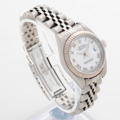 Rolex Lady Datejust Ref 79174, 18k White Gold Fluted Bezel, Box & Papers