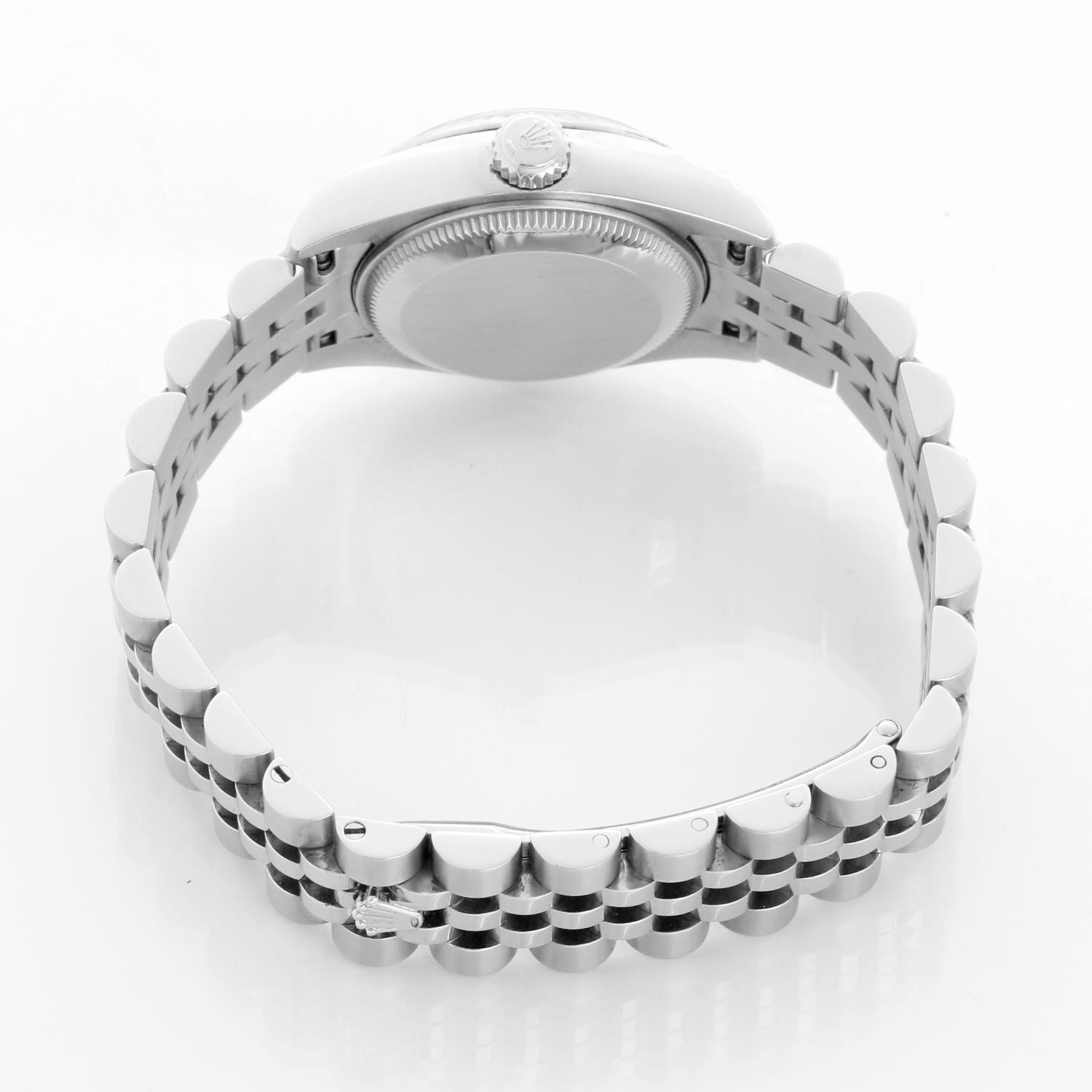 Rolex Montre Datejust en acier inoxydable pour femmes 179174 Excellent état - En vente à Dallas, TX