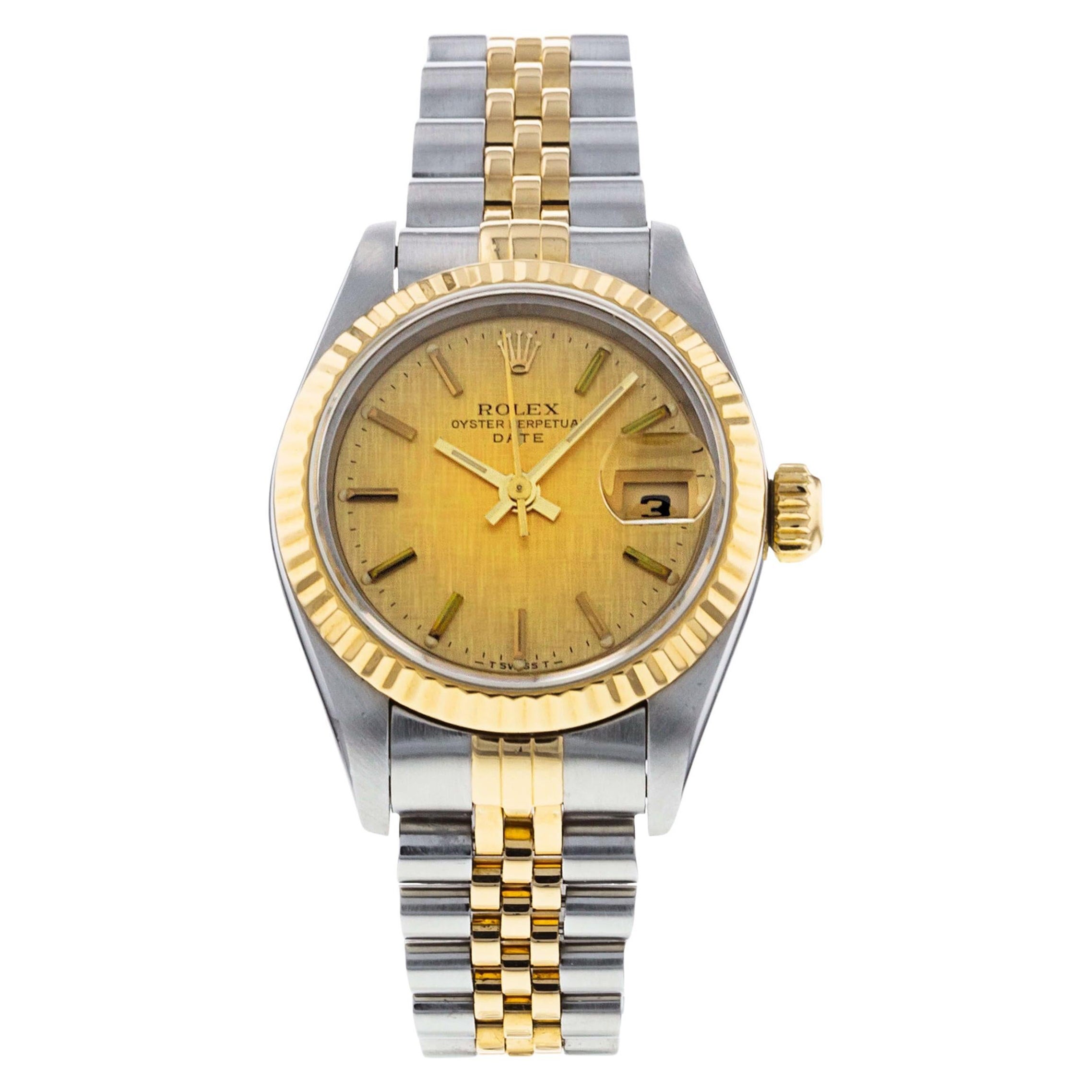 Rolex Lady-Datejust Two Tone Oyster Perpetual Gold Dial