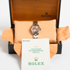 Rolex Lady Datejust Wristwatch ref 69160, Pink Baton Arabic Dial. Yr 1999