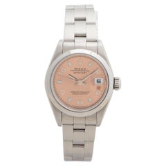 Retro Rolex Lady Datejust Wristwatch ref 69160, Pink Baton Arabic Dial. Yr 1999