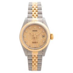 Rolex Lady Datejust Wristwatch Ref 69173. Diamond Anniversary Dial. Year 1990..