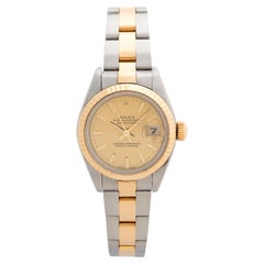 Rolex Lady Datejust Wristwatch ref 79713. 18K Yellow Gold, Fluted Bezel. Yr 2002
