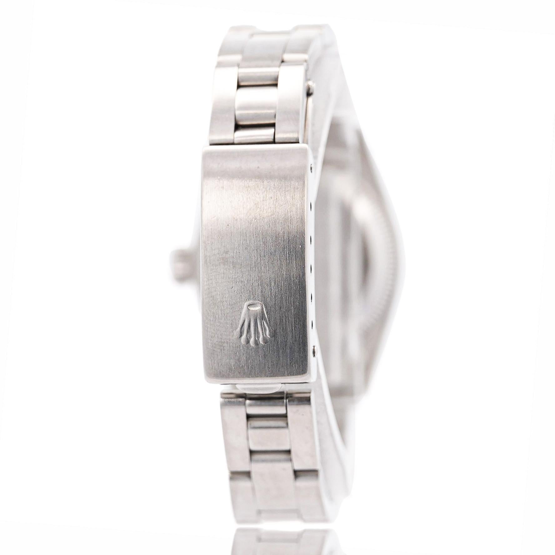 De las mujeres Reloj Rolex Lady Oyster Esfera Azul 76030 Bisel Motor Esfera Azul en venta