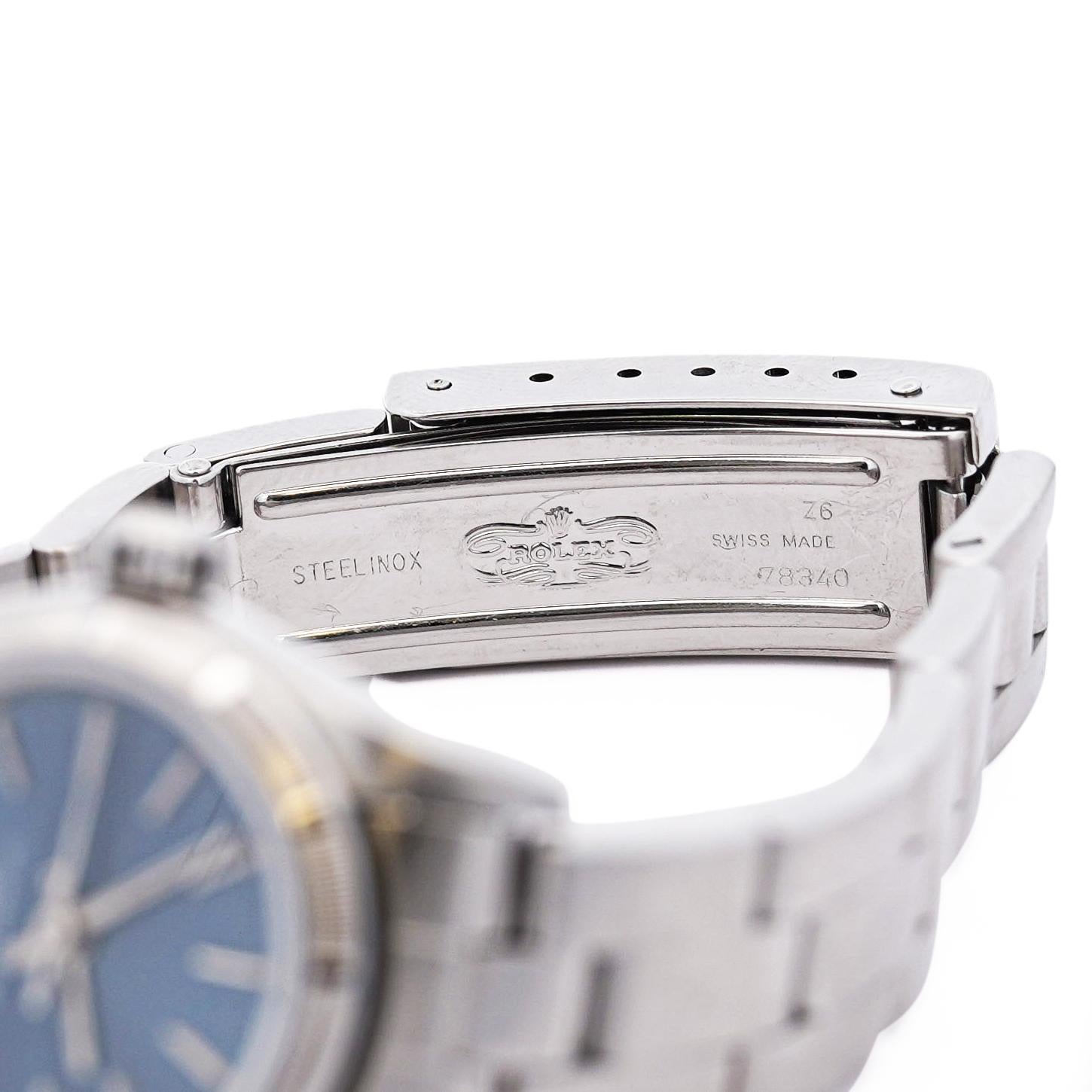 Reloj Rolex Lady Oyster Esfera Azul 76030 Bisel Motor Esfera Azul en venta 1