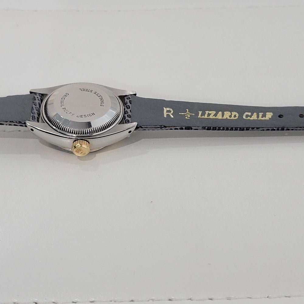 Rolex Lady Oyster Date 6917 18k Gold SS Automatic 1980s Swiss Luxury RA400 For Sale 6