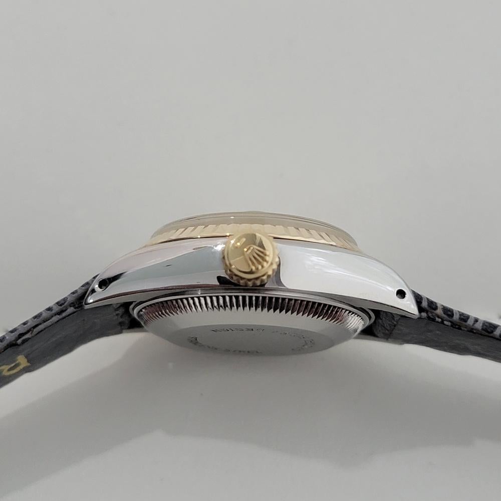Rolex Lady Oyster Date 6917 18k Gold SS Automatic 1980s Swiss Luxury RA400 For Sale 5
