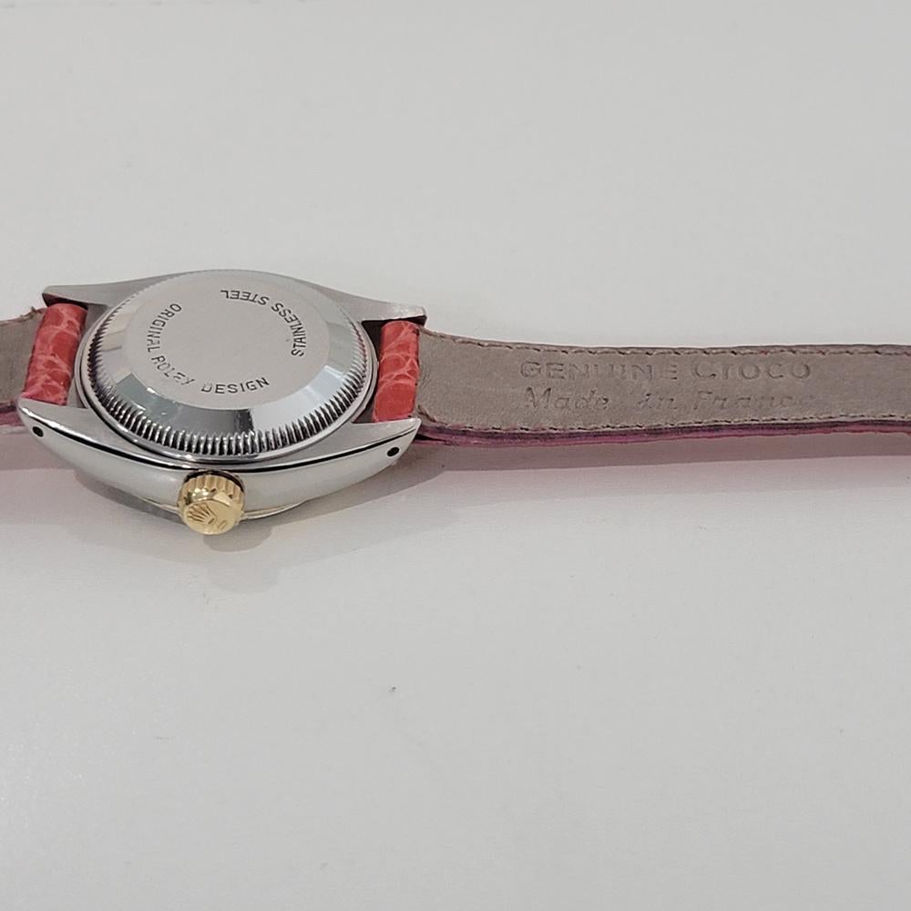Rolex Lady Oyster Date 6917 18k Gold SS Automatic 1980s Swiss Luxury RA400R For Sale 6