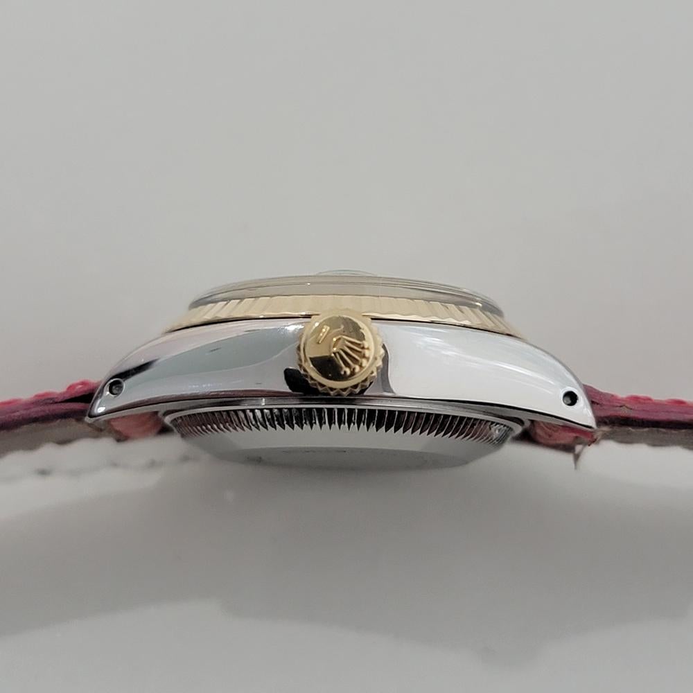 Rolex Lady Oyster Date 6917 18k Gold SS Automatic 1980s Swiss Luxury RA400R For Sale 5