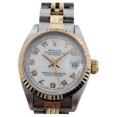 Rolex Lady Oyster Date Ref 6917 18k SS Automatic 1980s Swiss Luxury RA401