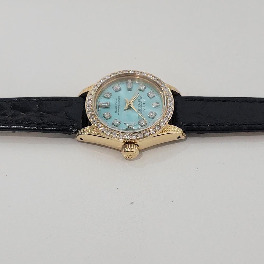 Rolex Lady Oyster Datejust 6917 Oro 18k Diamanti Incastonati Automatico Anni '80 Svizzero NA134 in vendita 1
