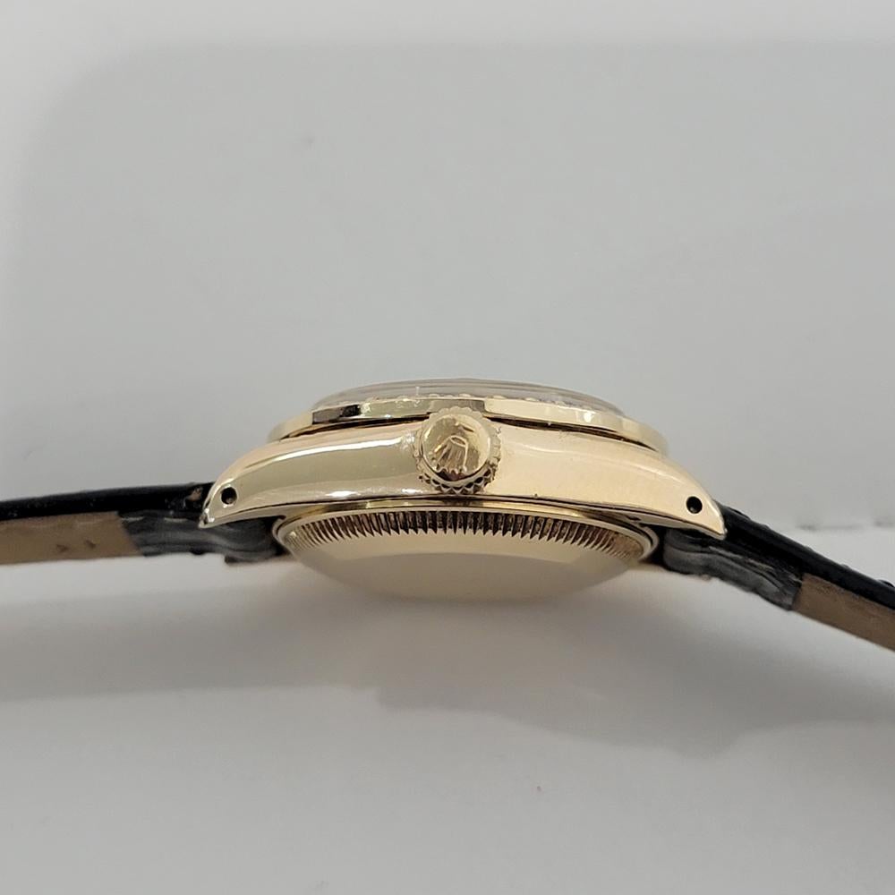 Rolex Lady Oyster Datejust 6917 Oro 18k Diamanti Incastonati Automatico Anni '80 Svizzero NA134 in vendita 5
