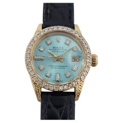 Rolex Lady Oyster Datejust 6917 18k Gold Diamond Set Automatic 1980s Swiss NA134