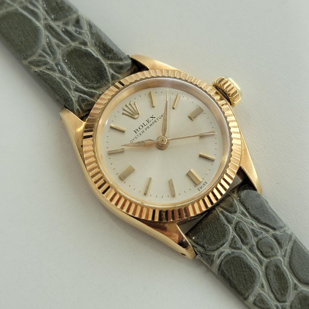 Rolex Lady Oyster Perpetual 6619 Oro 18k Dress Watch 1960s Lusso svizzero RA418G In condizioni ottime a Beverly Hills, CA