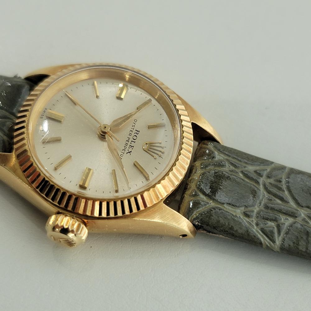 Rolex Lady Oyster Perpetual 6619 Oro 18k Dress Watch 1960s Lusso svizzero RA418G 1