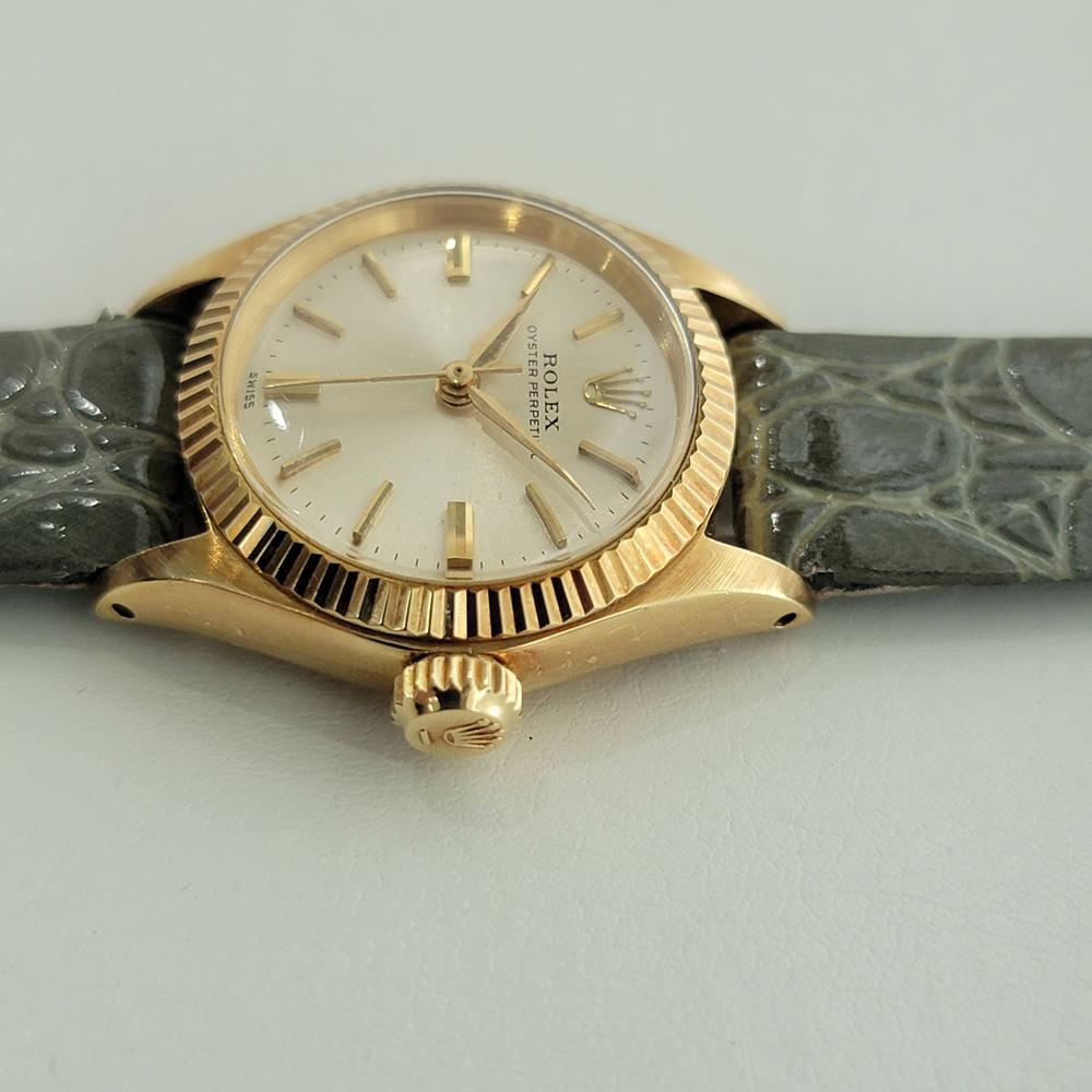 Rolex Lady Oyster Perpetual 6619 Oro 18k Dress Watch 1960s Lusso svizzero RA418G 2