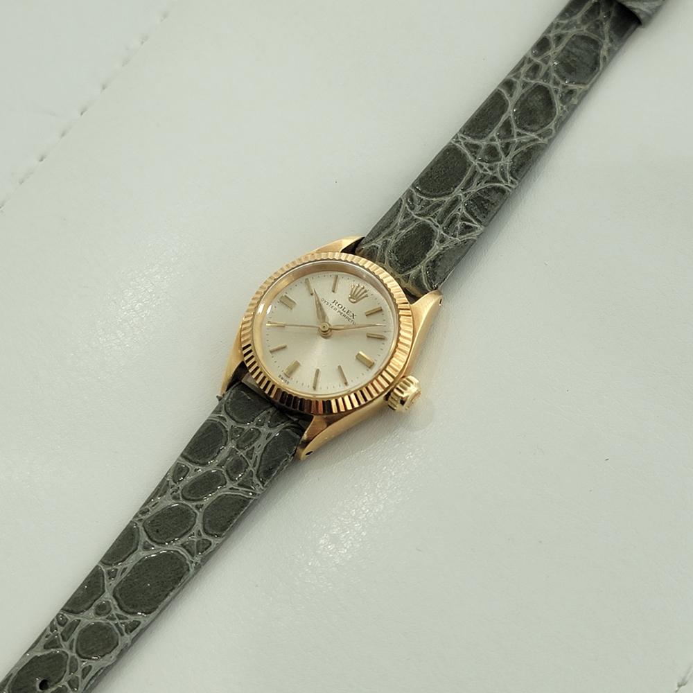 Rolex Lady Oyster Perpetual 6619 Oro 18k Dress Watch 1960s Lusso svizzero RA418G 3