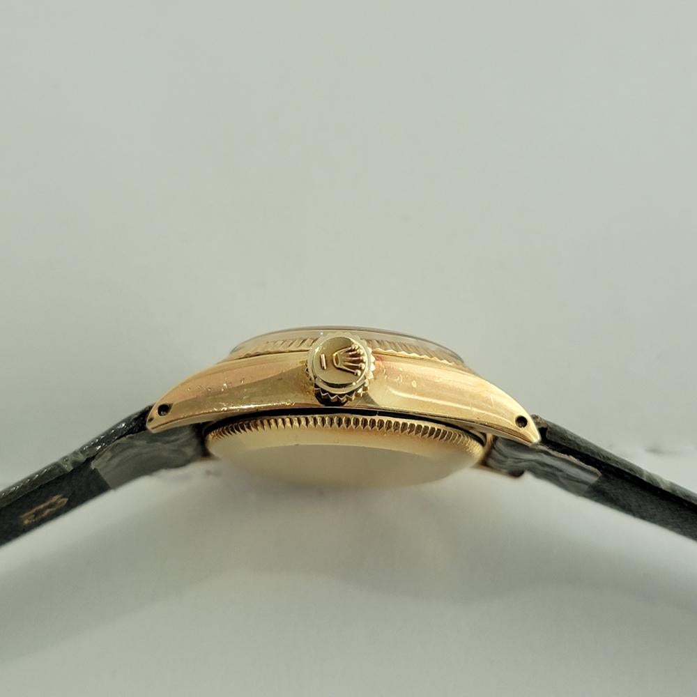 Rolex Lady Oyster Perpetual 6619 Oro 18k Dress Watch 1960s Lusso svizzero RA418G 5