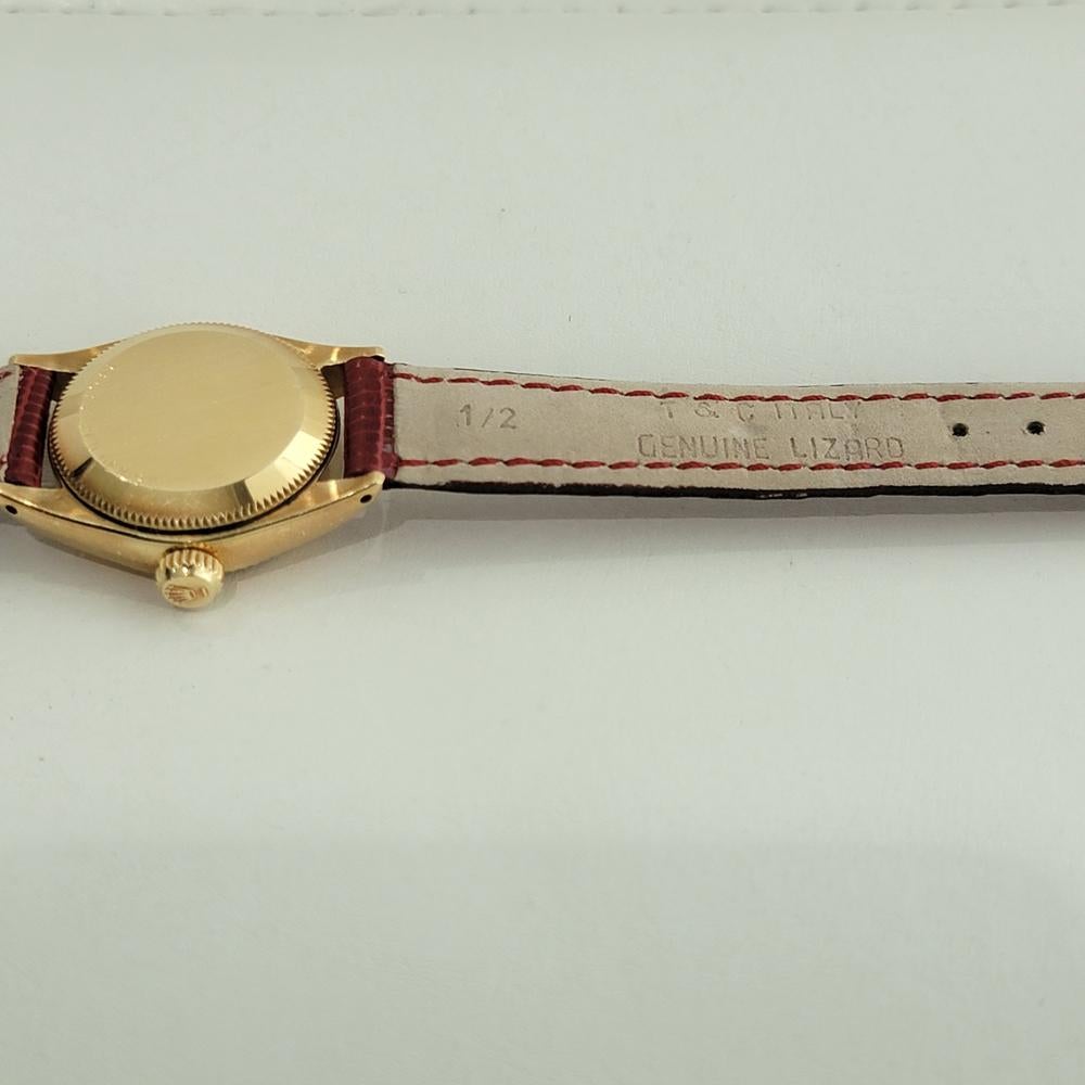 Rolex Lady Oyster Perpetual 6619 18k Gold Dress Watch 1960s Schweizer Luxus RA418R 6