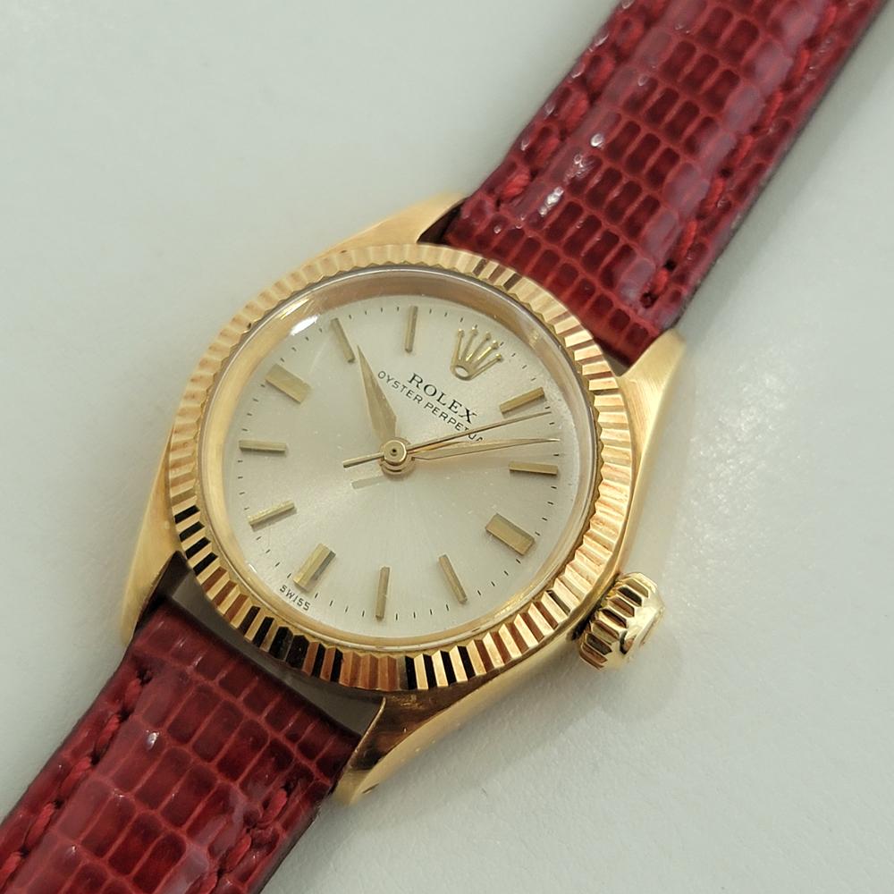 Rolex Lady Oyster Perpetual 6619 18k Gold Dress Watch 1960s Schweizer Luxus RA418R Damen