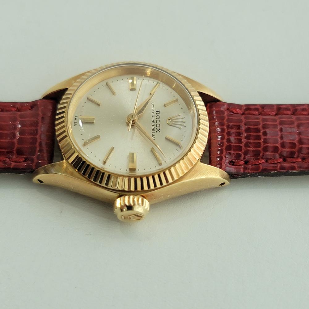 Rolex Lady Oyster Perpetual 6619 18k Gold Dress Watch 1960s Schweizer Luxus RA418R 1