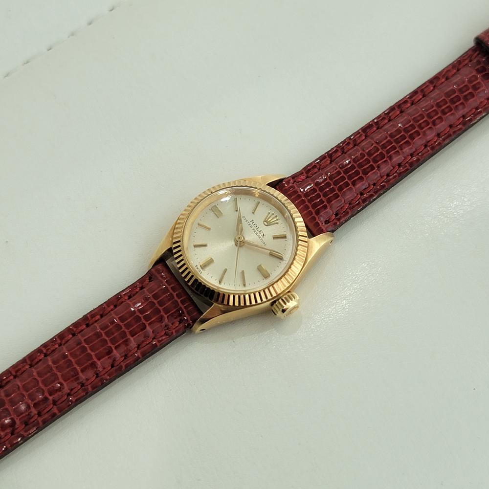 Rolex Lady Oyster Perpetual 6619 18k Gold Dress Watch 1960s Schweizer Luxus RA418R 3