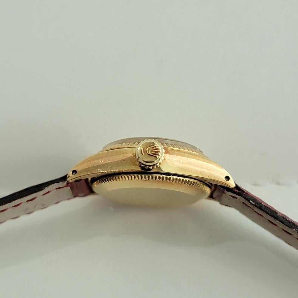 Rolex Lady Oyster Perpetual 6619 18k Gold Dress Watch 1960s Schweizer Luxus RA418R 5