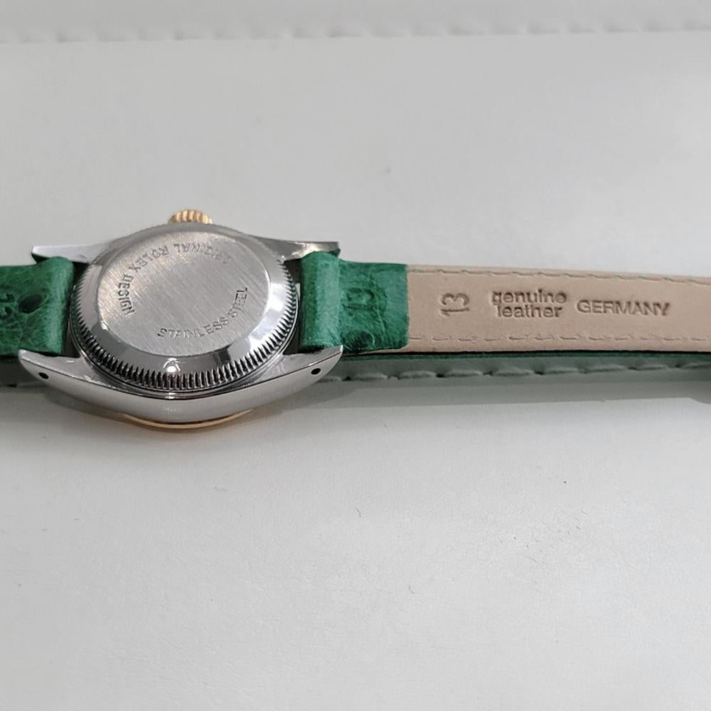Rolex Lady Oyster Perpetual 67193 18k 25mm Oro SS Automatico 1980s Lusso RA457 in vendita 6