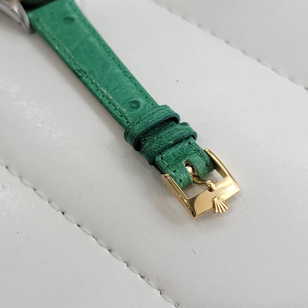 Rolex Lady Oyster Perpetual 67193 18k 25mm Oro SS Automatico 1980s Lusso RA457 in vendita 4