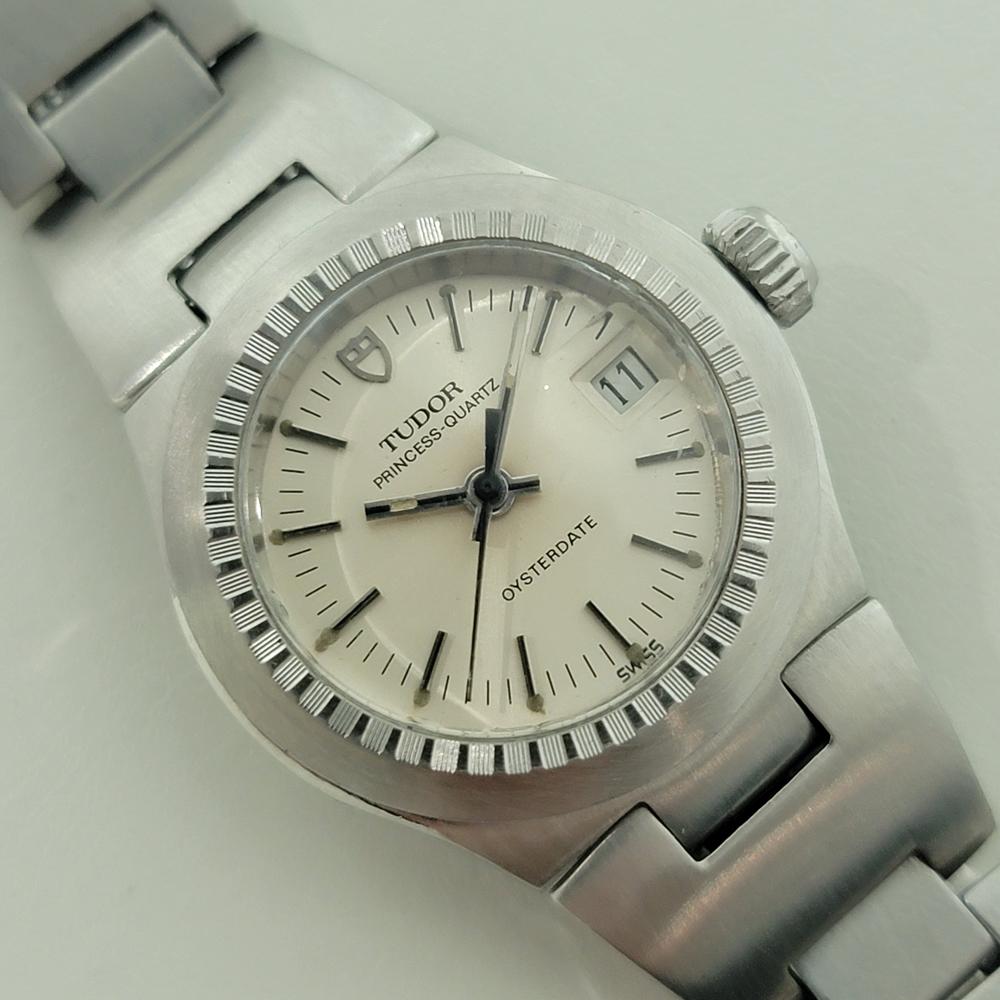 Rolex Lady Oyster Perpetual Date Ref 6516 25mm 1960s All Original RA500 In Excellent Condition For Sale In Beverly Hills, CA