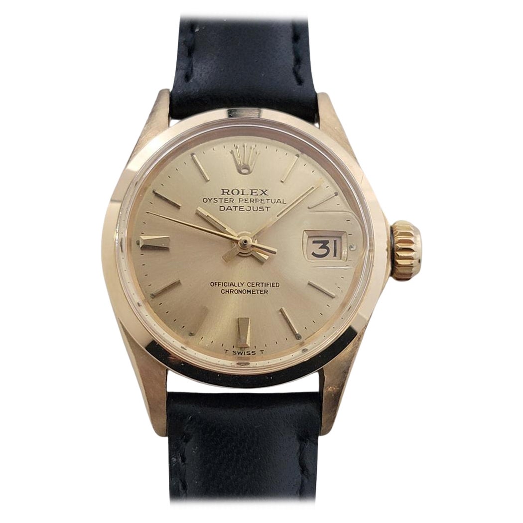 Rolex Lady Oyster Perpetual Datejust Oro macizo 18k Ref 6516 Años 60 25mm RA471B en venta