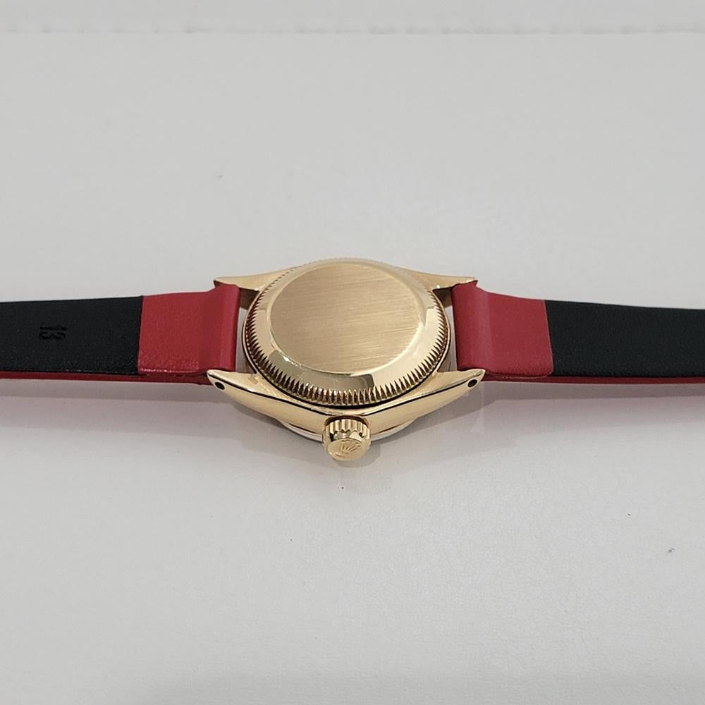 Rolex Lady Oyster Perpetual Datejust 6516 25mm 18k Solid Gold 1960s Swiss RA428 For Sale 6