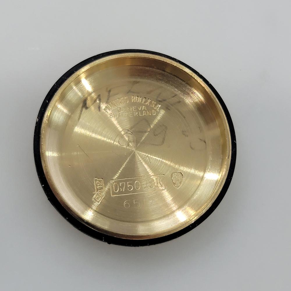 Rolex Lady Oyster Perpetual Datejust 6516 25mm 18k Solid Gold 1960s Swiss RA428 For Sale 8