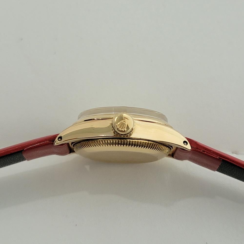 Rolex Lady Oyster Perpetual Datejust 6516 25mm 18k Solid Gold 1960s Swiss RA428 For Sale 5