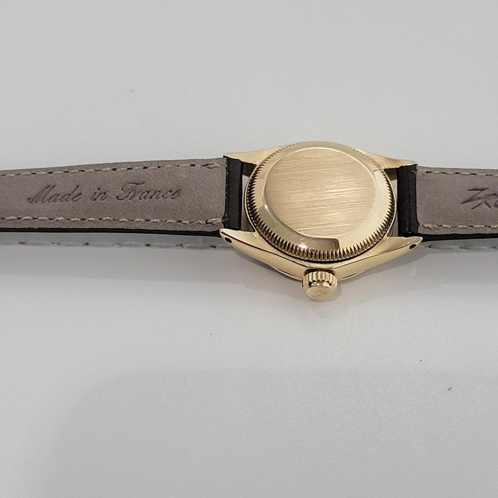 Rolex Lady Oyster Perpetual Datejust Ref 6516 25mm 18k Solid Gold 1960s RA428B For Sale 6