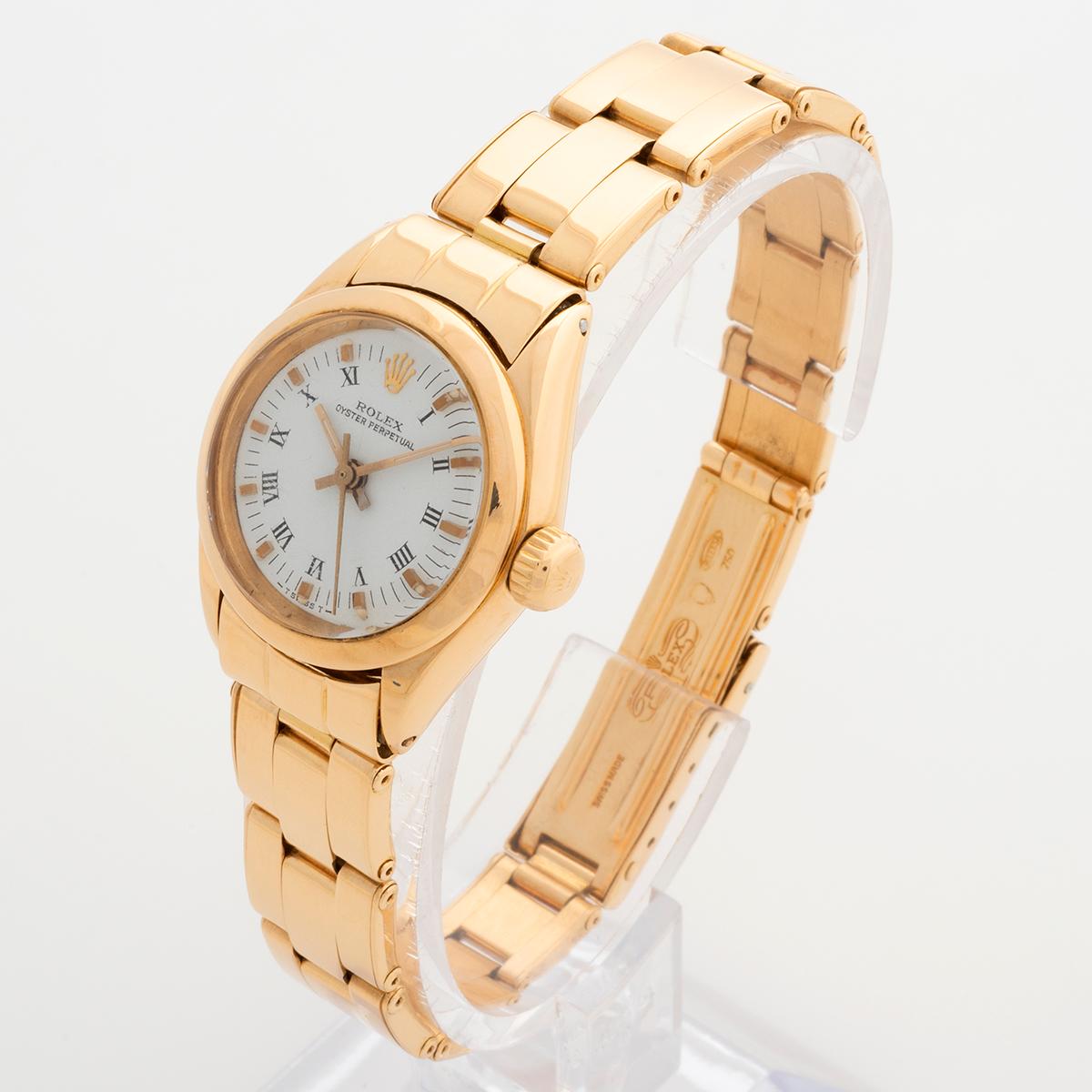Rolex Lady Oyster Perpetual Ref 6718, 18K Yellow Gold, Excellent Condition In Good Condition In Canterbury, GB