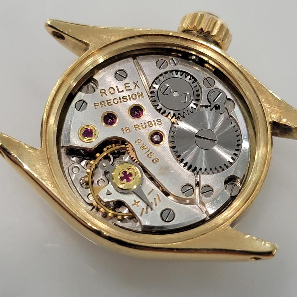 Rolex Lady Oyster Precision 22mm 18k Massivgold Handaufzug 1950er Jahre Schweizer RA511 8