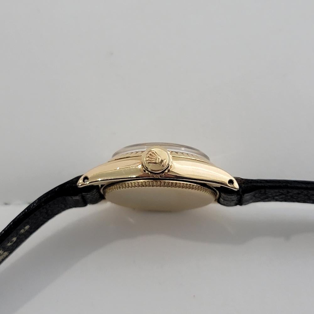 Rolex Lady Oyster Precision 22mm 18k Massivgold Handaufzug 1950er Jahre Schweizer RA511 4