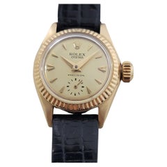 Rolex Lady Oyster Precision 22mm in oro massiccio 18k a carica manuale 1950s Swiss RA511