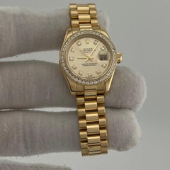 Rolex Lady President 179138 26mm Champagne Diamond Dial Diamond Bezel Box Papers