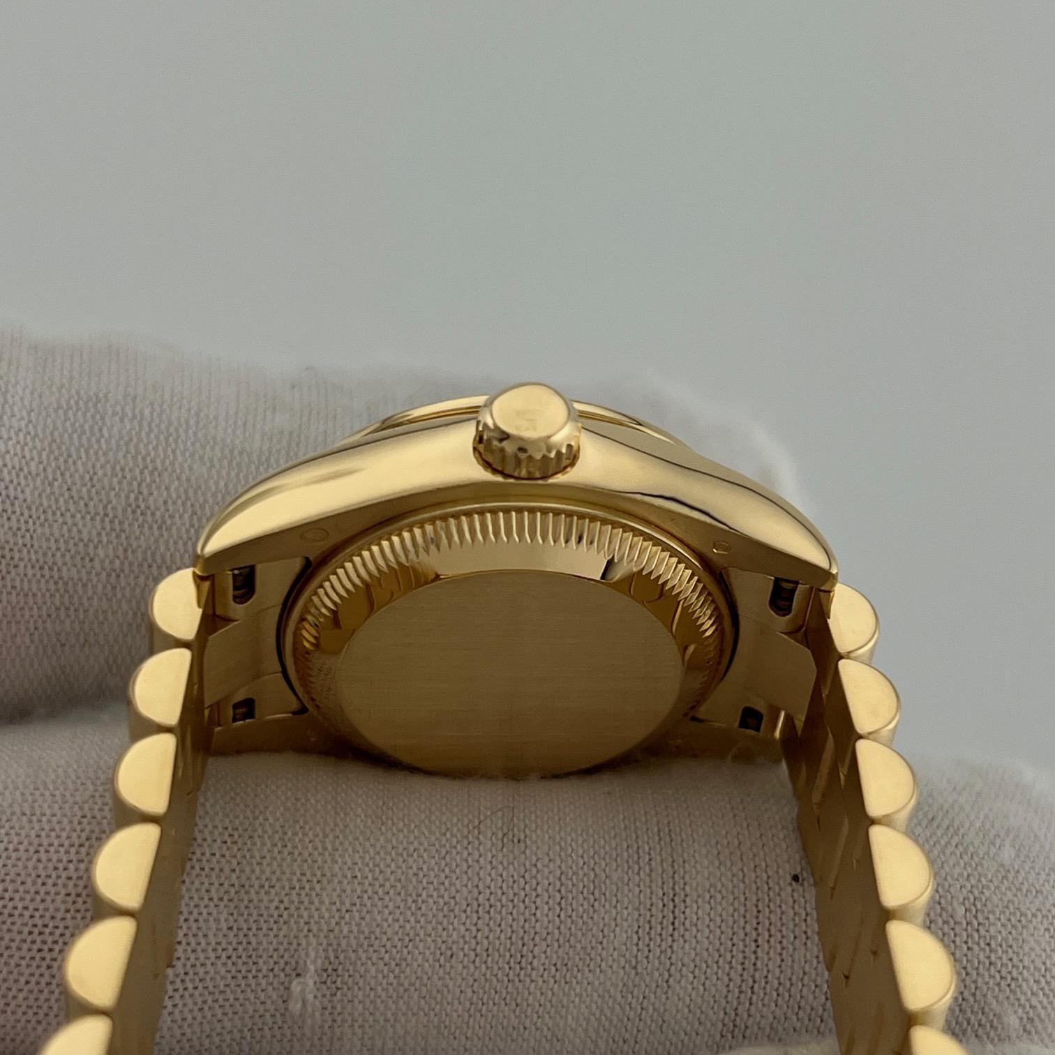 Rolex Lady President 179138 26mm Champagner Diamant Zifferblatt Diamant Lünette Box Papiere im Angebot 4