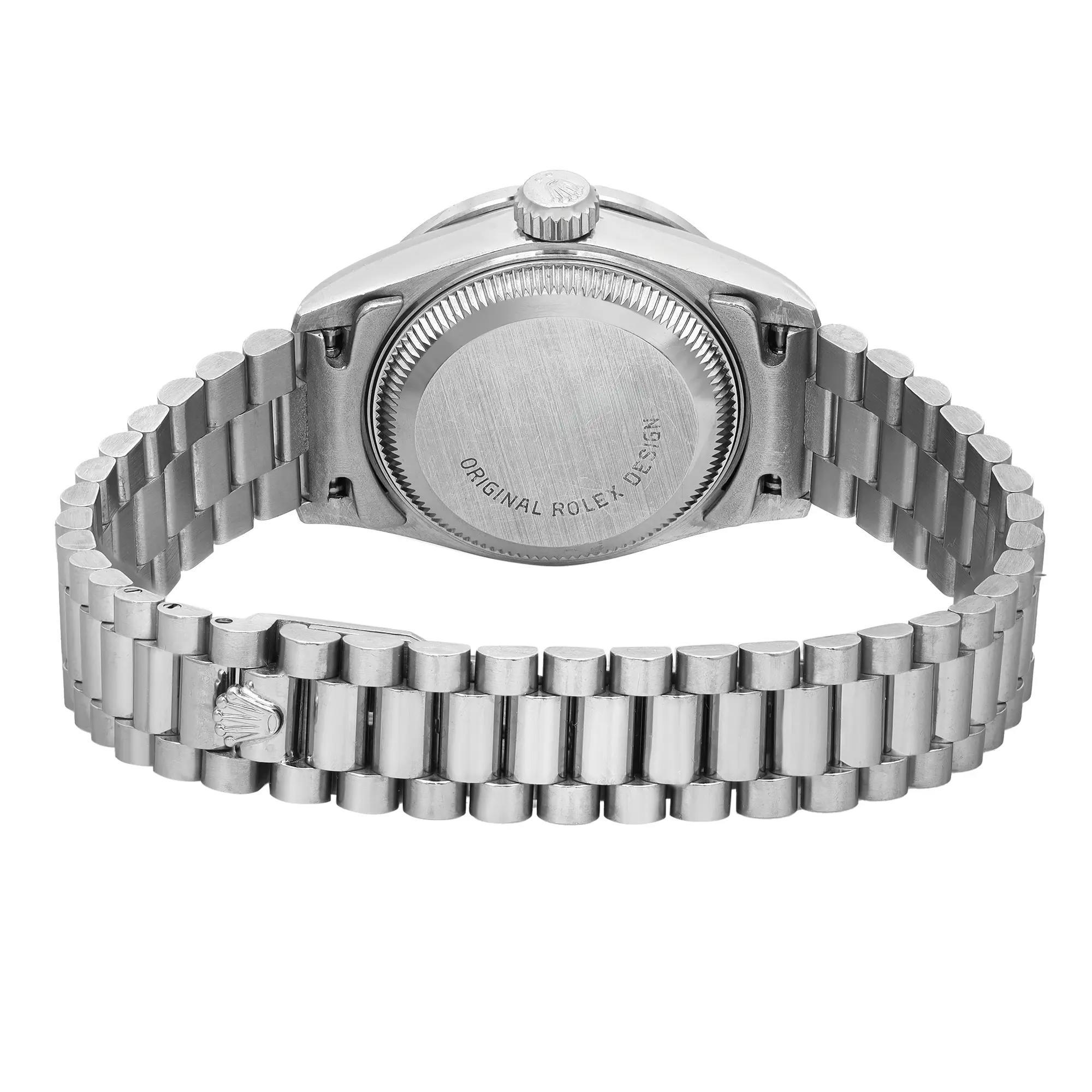 Rolex Lady President 26mm 18k White Gold Silver Diamond Dial Ladies Watch 69069 2